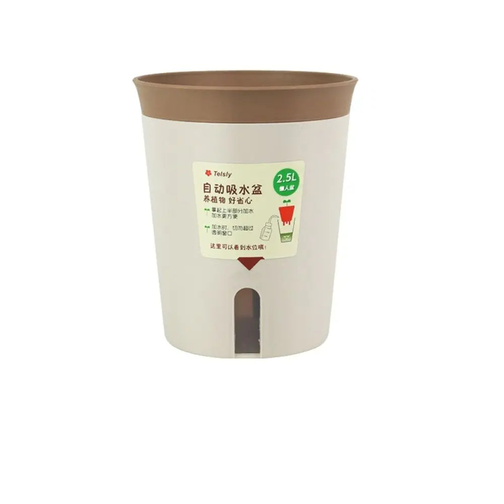 Self Watering Planter Lazy Hydroponic Flower Pot Plastic Office Decor Self-absorbent Flower Pot Desktop Decoration Living Room
